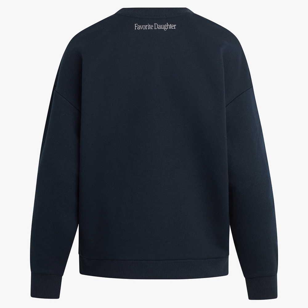 Favorite Daughter Sister Navy Blue Heart Crew Neck Pullover Sweatshirt Extra XL - Picture 12 of 15